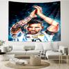 Lionel Messi With World Cup Trophy Tapestry Hanging for Bedroom,Livingroom, Playroom,Decor Art Room Wall Tapestry Holiday and Birthday Gifts