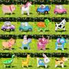 Large Size 4D Dinosaur Dog Cat Standing Foil Balloons Animals Walking Balloon With Wheel For Kids Birthday Party Decoration