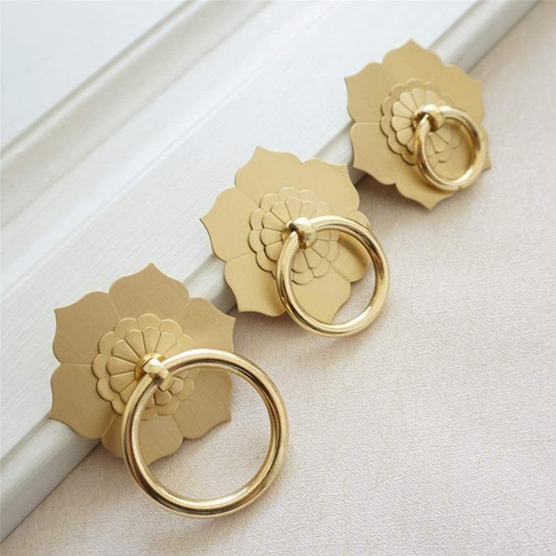Antique Bronze Brass Drawer Knob Back Plate Drop Ring Pulls Dresser Pulls Knobs Kitchen Cabinet Door Knobs Handles Cupboard