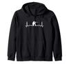 Funny Funny Zip Hoodie Hunting, Shooting, T-shirt, Hunter, Bear, Deer, Hunter, Electrocardiogram, Goods, Clothing, T-shirt, Rifle, Novelty, Men's