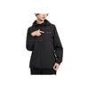 Li Ning Logo Printed Zip-Up Hoodie Women jackets Black AFDR832-6