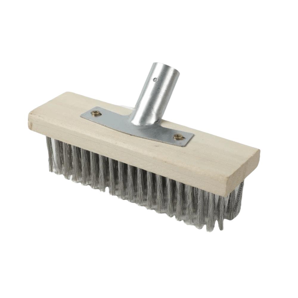 Stainless Steel Wire Broom Brush Corrosion-Resistant Weed Moss Remover Garage Floor 20cm