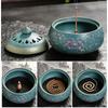 Enamel Backflow Incense Burner 2025 Ceramics 4 Hours Coil Incense Base Implies Beauty for Home Decor Ornaments