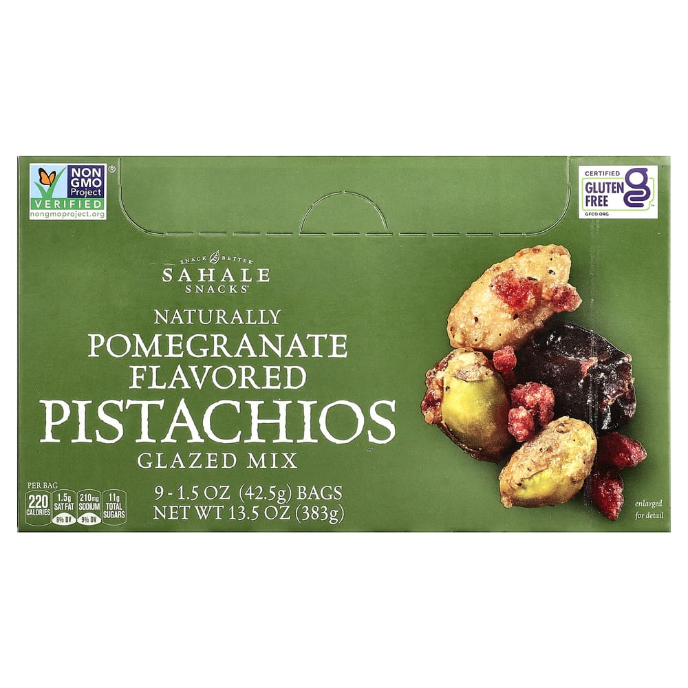 iHerb Sahale Snacks Glazed Mix Pomegranate Pistachio, 9 Pack (42.5g Each) 382.5g - 1 ea