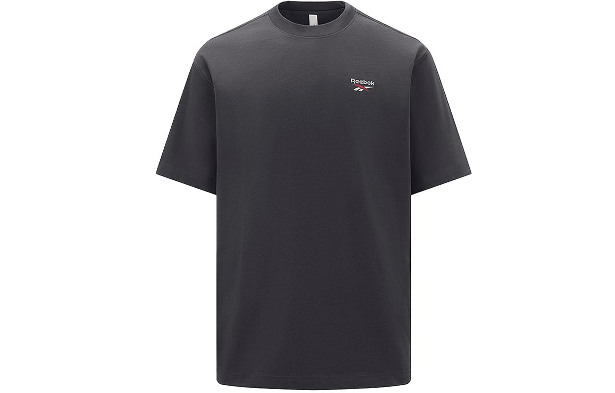 Reebok T Shirts Unisex Black Crew Neck Moderate Straight Fit 24SRM425UGH1 A/XL