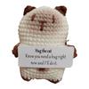 New Crochet Doll Emotional Support Crochet Doll with Positive Affirmation Card Creative Knitting Dolls Knitted Dolls Gifts