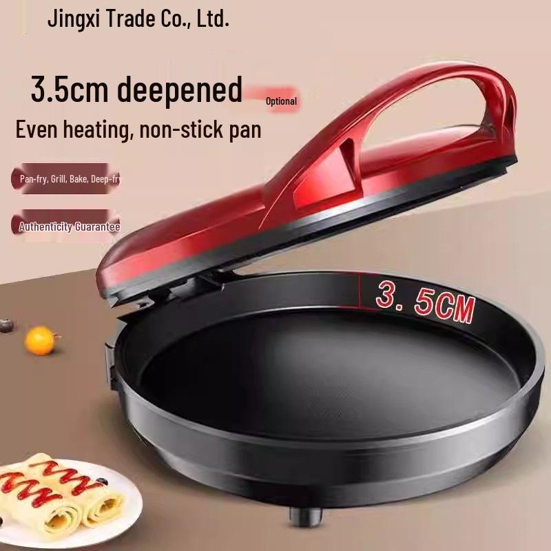 Double-Sided Electric Griddle: Multifunctional Pancake & Crepe Maker, New Deepened Model