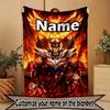 Custom Name Personalized Saint Seiya Print Blanket, Home Decor, Bedroom, Sofa, Camping, Couch, Gifts for Birthday Christmas