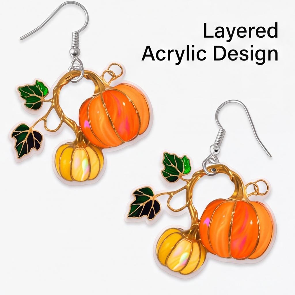 2D acrylic crow earrings funny personality earrings