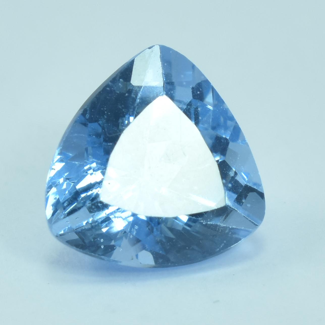 

Намисто з блакитного сапфіру AA+ Натуральний 2,50 карата Трильйонне огранювання Одиночний сертифікований дорогоцінний камінь SU-416-S 8.3 mm approx синій