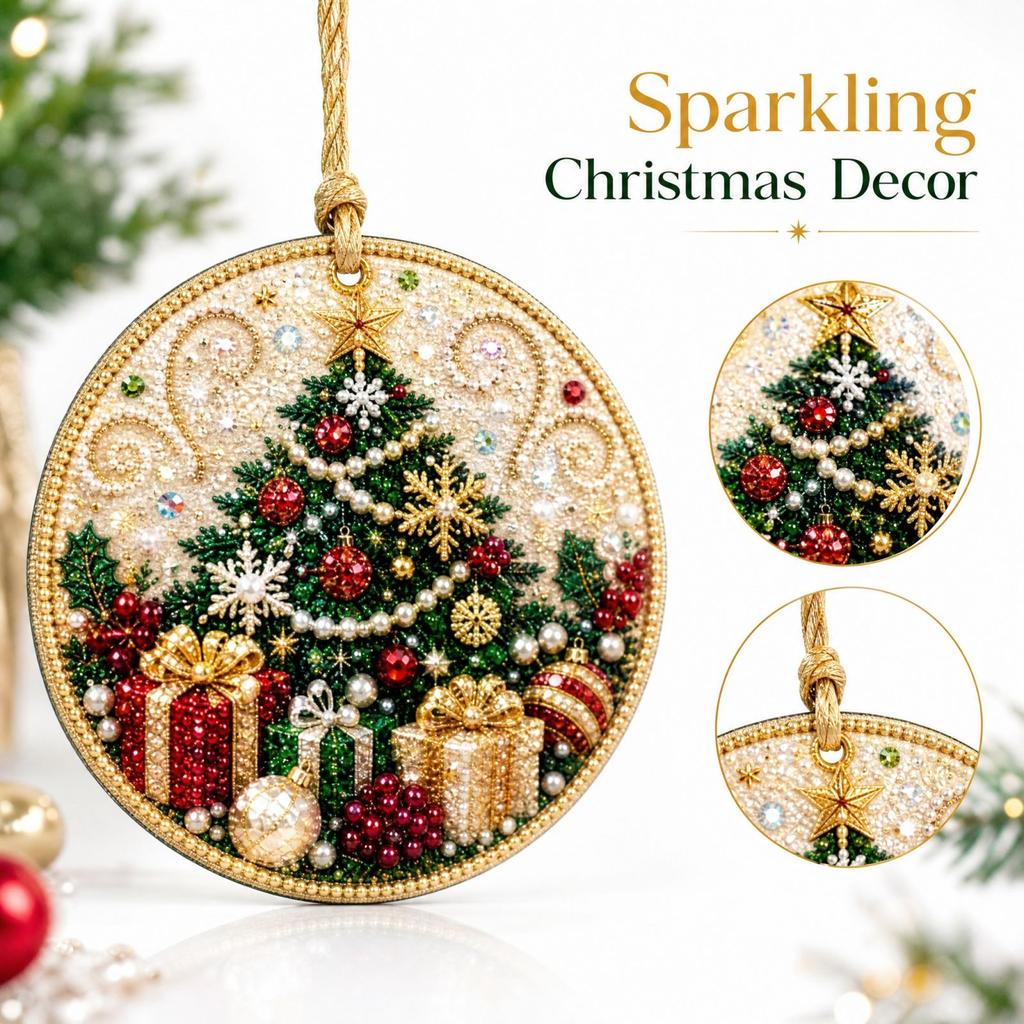 Christmas Tree Ornament 2D Christmas Hanging Decoration