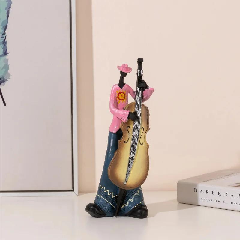 2026New Nordic Style Creative American Band Musical Instrument Model Statue Living Room Porch Study Decor Arts And Crafts Home