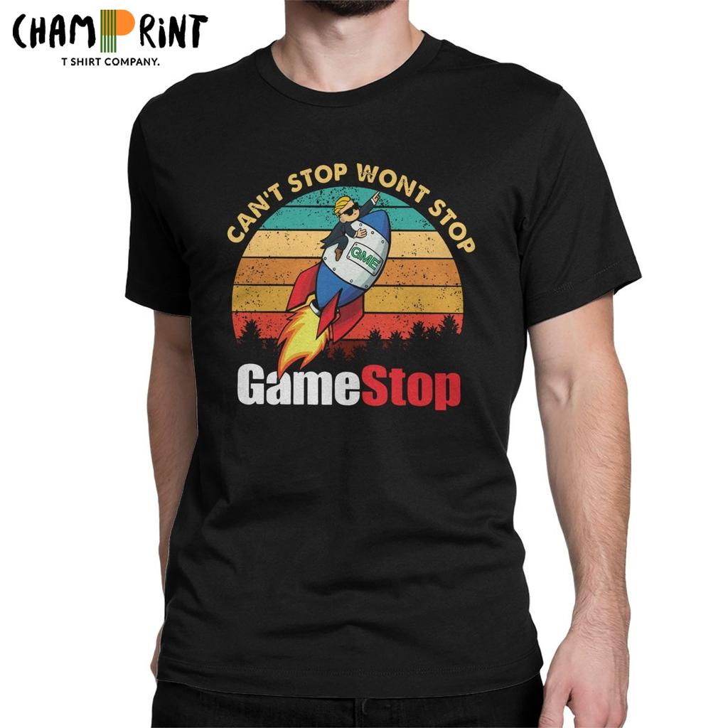 חולצות טי לגברים של Gamestop Street אלון מאסק רדיט Wallstreetbets Gme Wsb חולצת טי מניות סטונקס