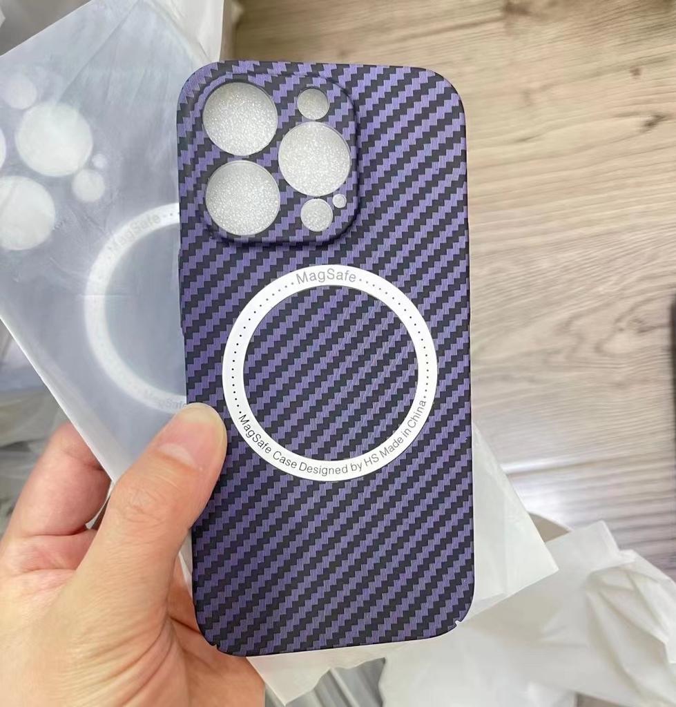 Applicable to iPhone11 carbon fiber pattern PC mobile phone case Apple 11 magnetic magsafe lens all-inclusive i11 hard case