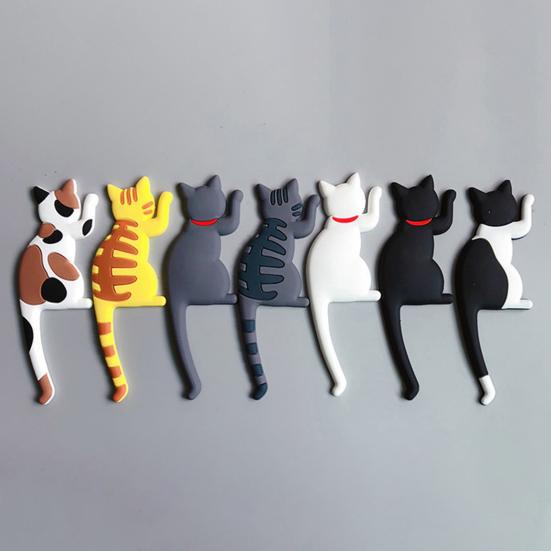 Creative Fridge Hook Cartoon Animal Shape Cat Tail Refrigerator Magnet Sticker for Home