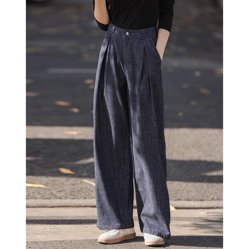 

Женские джинсы прямого кроя, темно-синие M