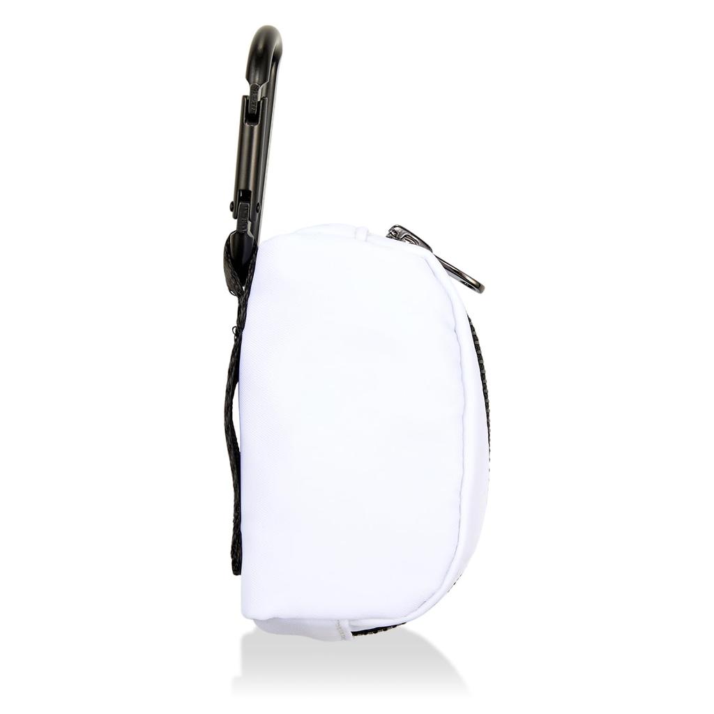 Jack Bunny Golf Ball Pouch (Logo Print, Carabiner Included, Holds 2 Balls) - White, FR (Product Code: 262-4284902 030)