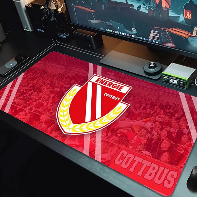 FC Energie Cottbus Large Size Mouse Pad Large Gaming Table Cushion Non-slip Laptop Tablet Big Mousepad XXL Mat Mini PC Playmat With Lock Edge