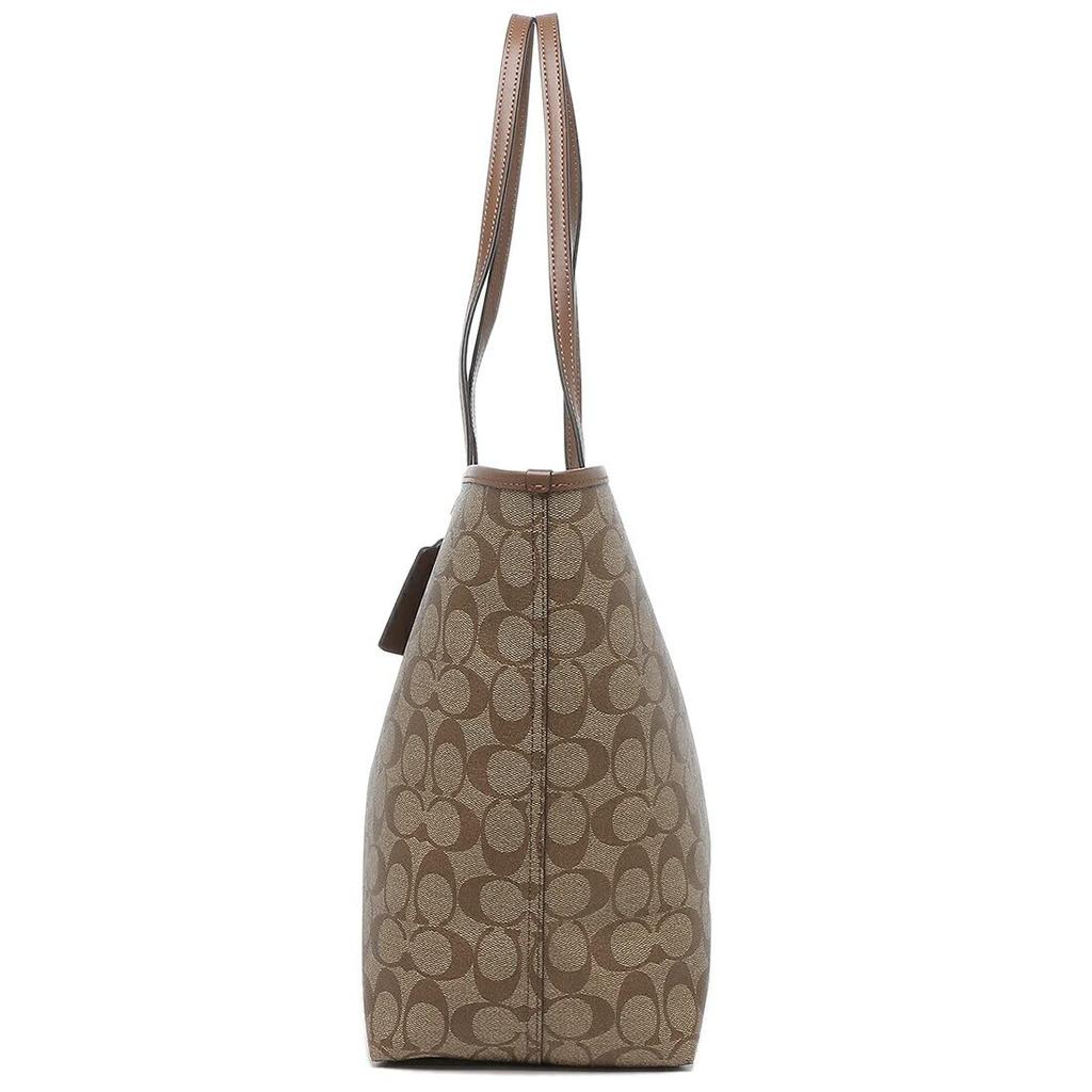 Tote Bag Outlet Signature Beige Brown 5696 IME74 Compatible with A4 [Coach] Women's [Product]