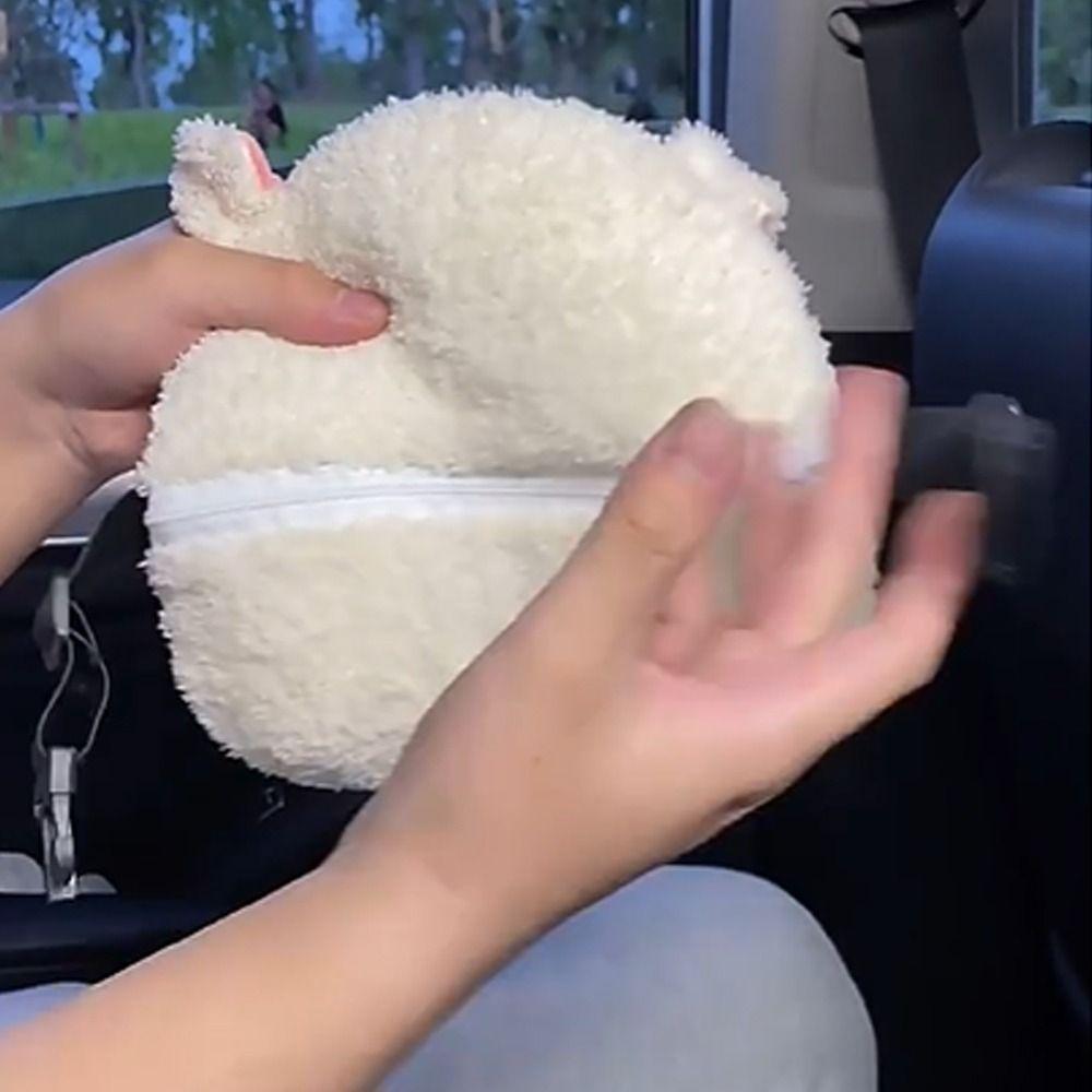 Plush Animal Shape Car Tissue Holder Cartoon Paper Towel Cover  Auto Decor Accessories