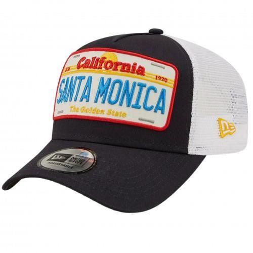 Czapka typu trucker - NEW ERA - Santa Monica - czarno-niebieska - edycja limitowana 2022 - regulowana