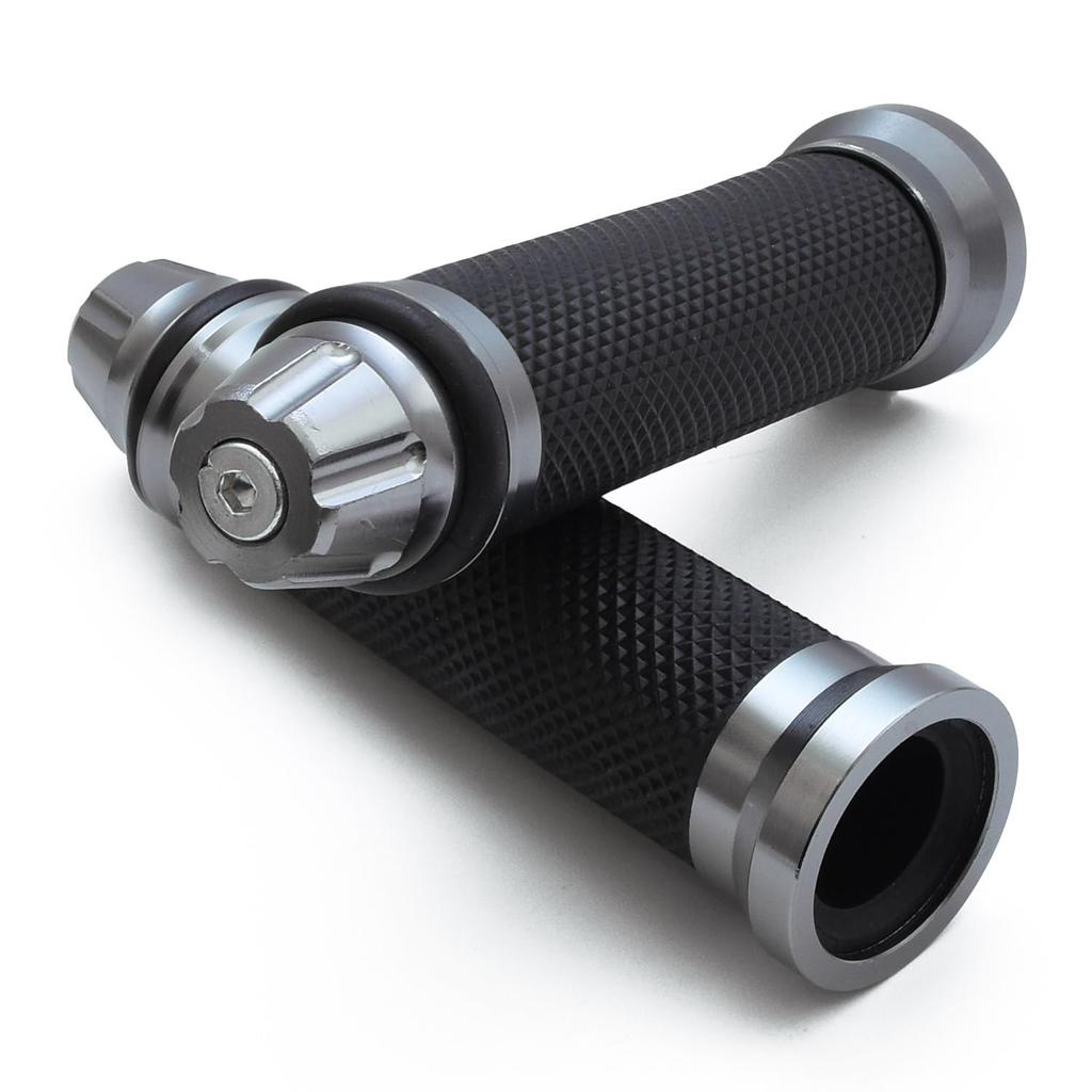 [TEKSone] Motorcycle Grips, 0.9 Inches (22.2 Mm), Left and Right Pair Set, Bar Ends