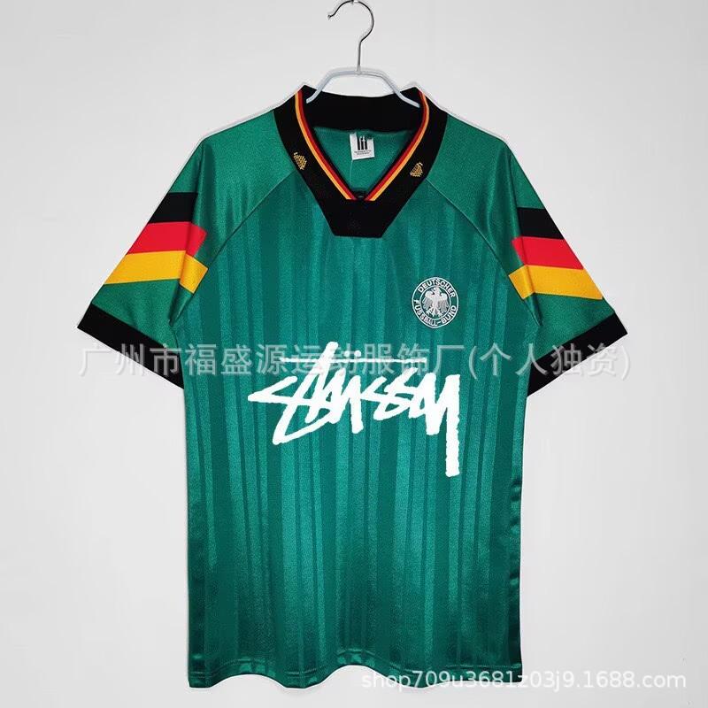 Retro Jersey Brazil Argentina Germany England Portugal Spain Signature Short Sleeved Football