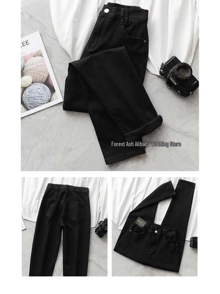 Plus Size High Waist Slimming Harem Jeans for Pear-Shaped Women