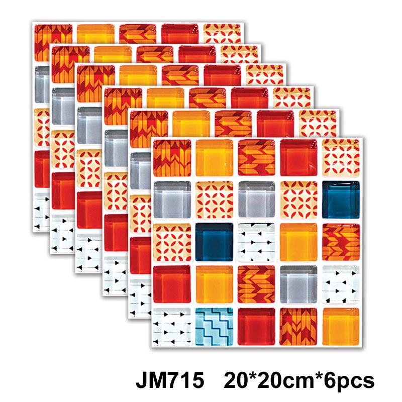 

Самоклеящаяся мраморная настенная плитка - Водонепроницаемые наклейки для кухонных фартуков, ванных комнат, гостиных, Легко устанавливаются и снимаются 20 x 20cm x 6pcs