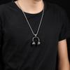 Free Fan DJ Music Headphone Shape Pendant Necklace Long Chain Men Women Hip Hop Jewelry Rock Headset Necklace Male Gift