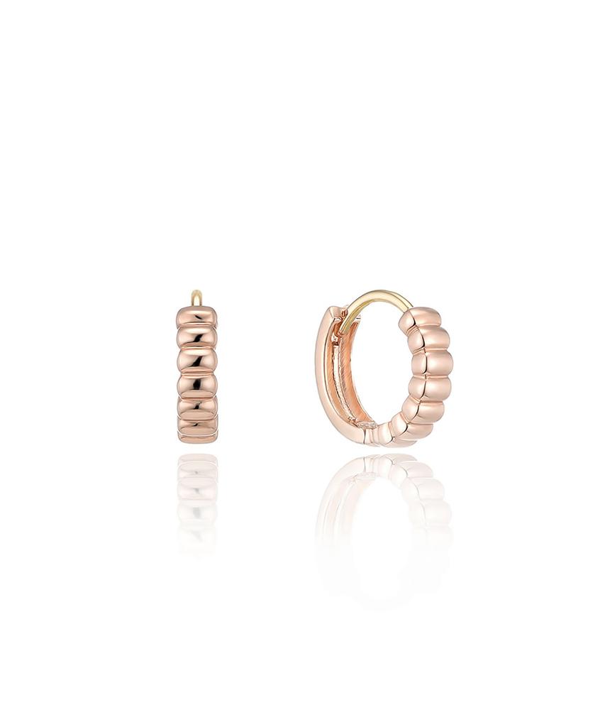 Lloyd Reversible Ring & Puff 10K Gold One-Touch Ring Earrings Lotp3012T