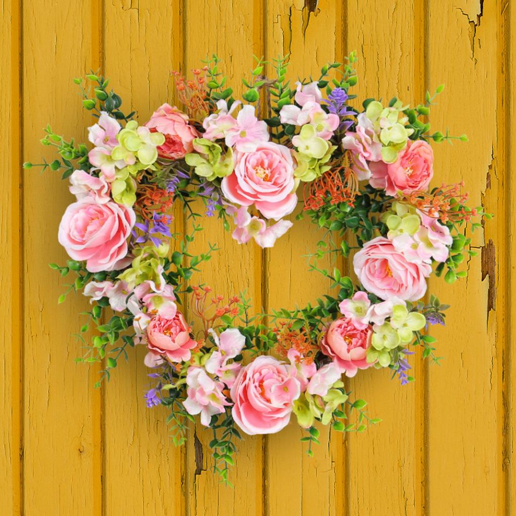 Wreaths For Front Door Wreath For Front Door Decorations Artificial Flower Wreath Rose Garlands For Home Party  Outdoor Indoor Decor Heart Wreath