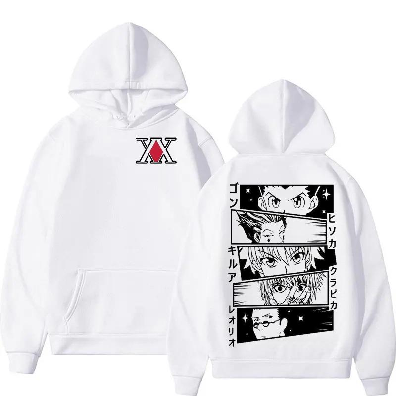 Men's Clothing Autumn Winter Hoodies Japanese Anime HUNTER×HUNTER HoodedSweatshirt Y2K Oversized Pure Cotton Clothes Sportswear