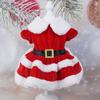 Dog Christmas Costume Puppy Dress Soft Warm Short Sleeve Xmas Pet Clothes Dog Christmas Outfit for Dogs Cats