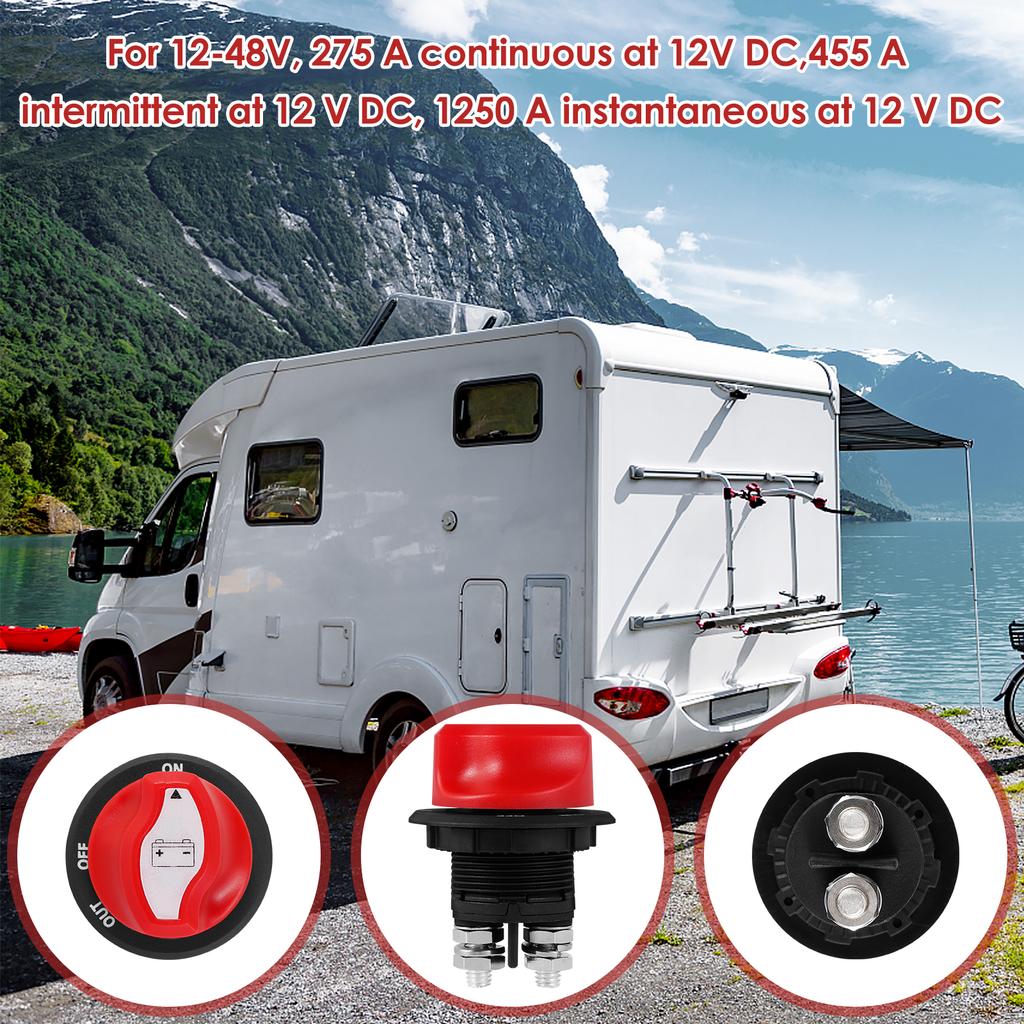 150A 100A Car Battery Disconnect Switch 12V-48V Battery Power Isolator Cut Off Switch for Auto Car RV ATV Boat Truck Vehicles