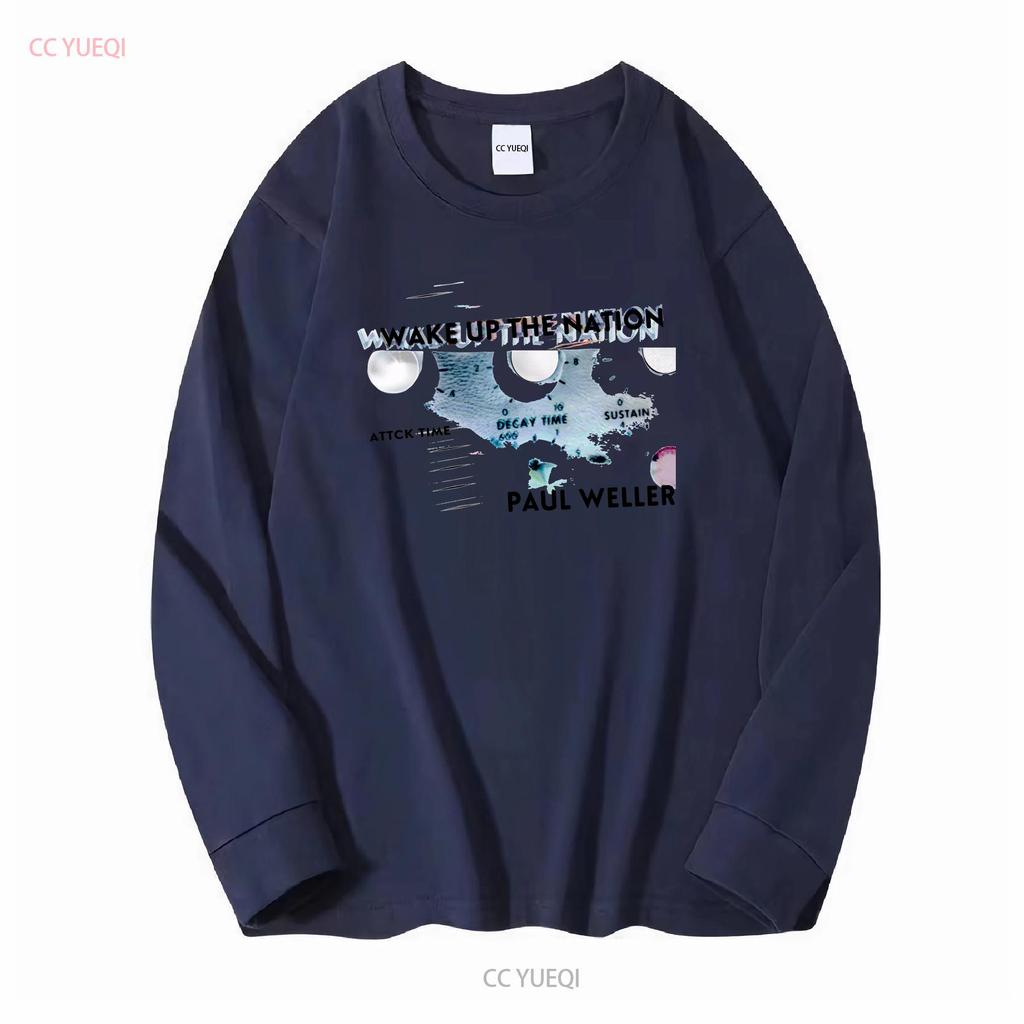 PAUL WELLER WAKE UP THE NATION WHITE T SHIRT NEW OFFICIAL MOD JAM STYLE COUNCIL long or short sleeves vintage Washed Stretched