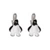 Personality Men's Penguin Cufflinks Black And White Enamel Animal Sleeve Button Accessories For Suit Shirt