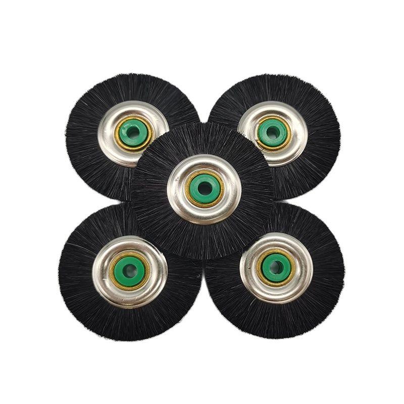 

5 шт., стоматологические лабораторные материалы, защелка, щетка для полировки, колесо, вращающиеся инструменты, лабораторные черные щетинки, волосы, 48 мм, микромотор, стоматология 5pcs