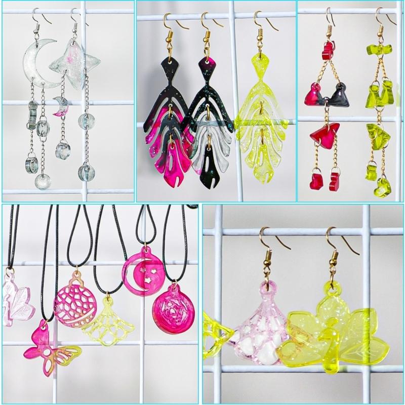 Food Safe Silicone Star Moon Pendant Mold Sturdy Silicone Accessories Mold For Handmade Earrings And Necklaces