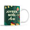 Mug - Noël Ava Vert - Ceramic - 325 Ml - Dishwasher and Microwave Safe
