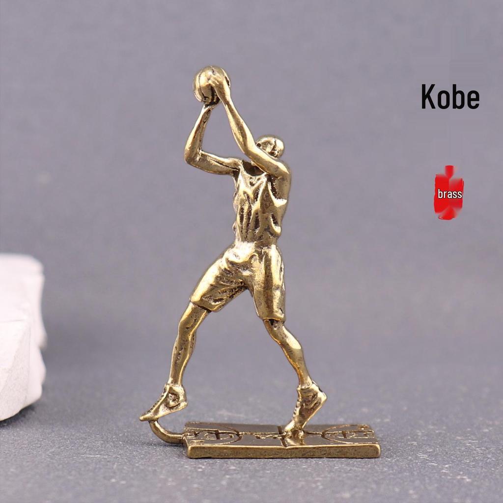 Black Mamba Kobe Bryant Handmade Brass Figure - Retro Desktop Decoration.