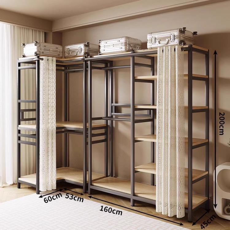 Vertical Metal Corner Coat Rack for Bedroom or Entrance