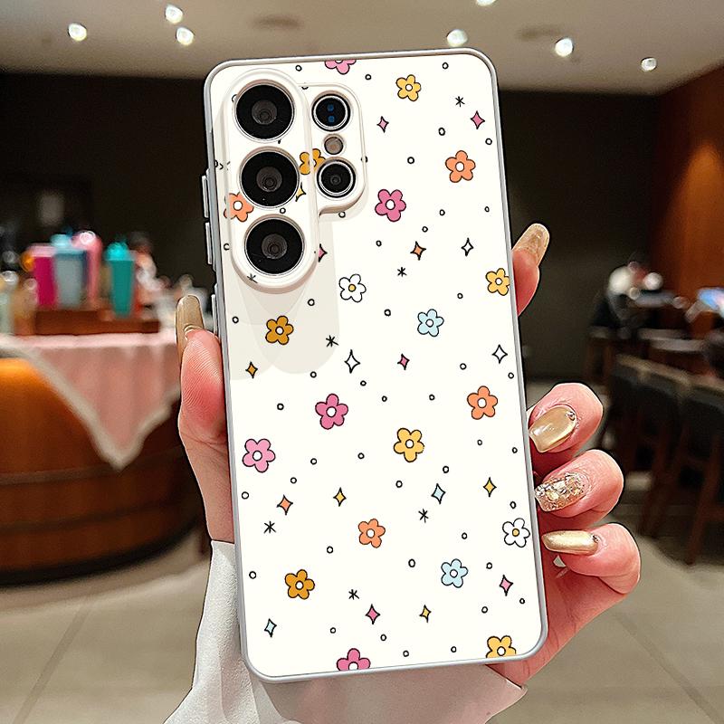 Ölgemälde Blumenmuster Magnetische Hülle Für Samsung S26 Ultra S25 Edge S24 FE S23 S22 Plus A54 A15 A35 A55 A16 A36 A56 A17 A37 A57 5G Mattes Cover