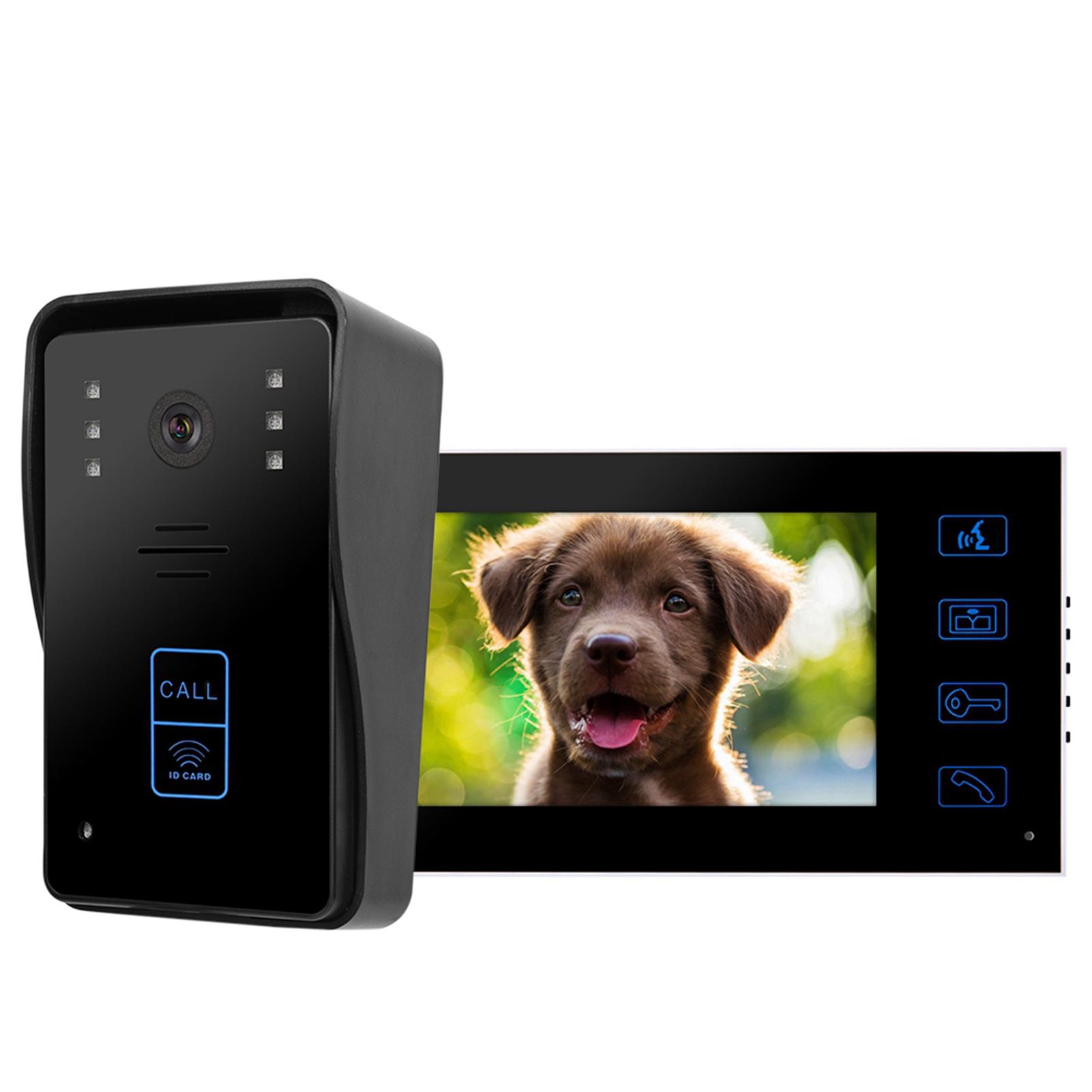 

7in TFT Wired Video Door Phone Doorbell Intercom System Touch Key IR Night Vision