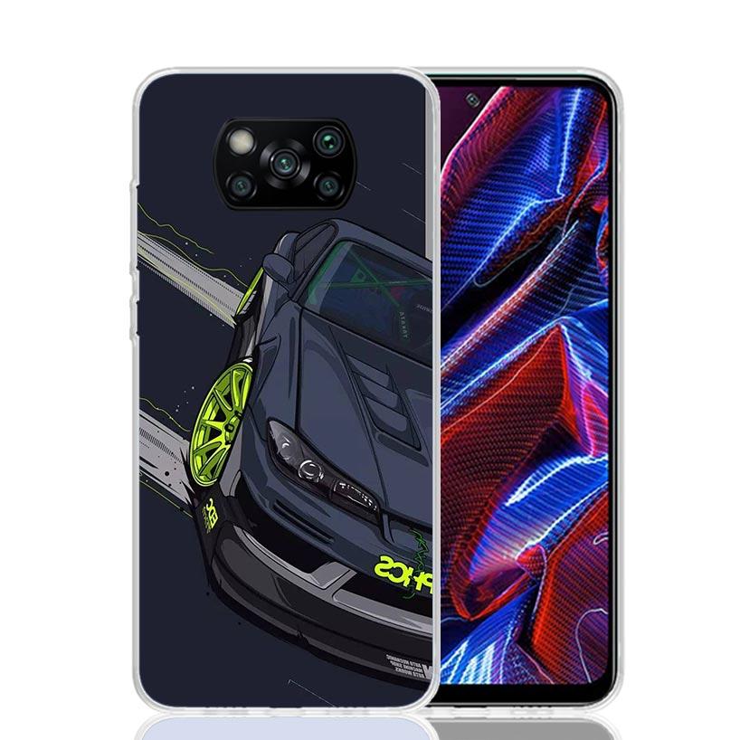 

JDM Tokyo Drift Sports Car Male Men Phone Case For Xiaomi Poco F7 Ultra X7 X6 Pro X5 Redmi 15 15C 13 13C 12 12C 10 10A 10C 9 9A Xiaomi Poco X5 Pro
