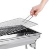 Hanlemeitu Portable Foldable Stainless Steel Charcoal BBQ Grill