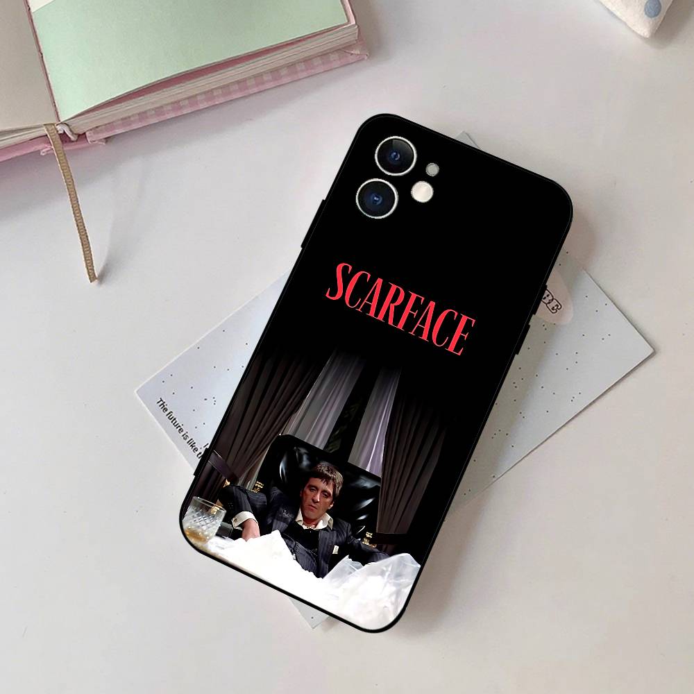 R-Scarfaces Tony Montana Phone Case Black Phone Case For IPhone 17/16/15/13/14 Pro Max/ 11Plus/X/Xr/Xs Max 13mini