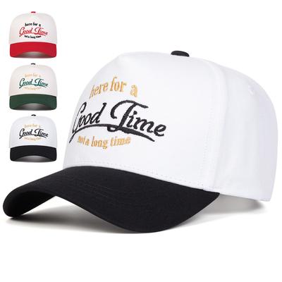 Unisex Good Time Letter Embroidery Baseball Caps Spring And Autumn Outdoor Adjustable Casual Hats Hip Hop Hat Sunscreen Hat