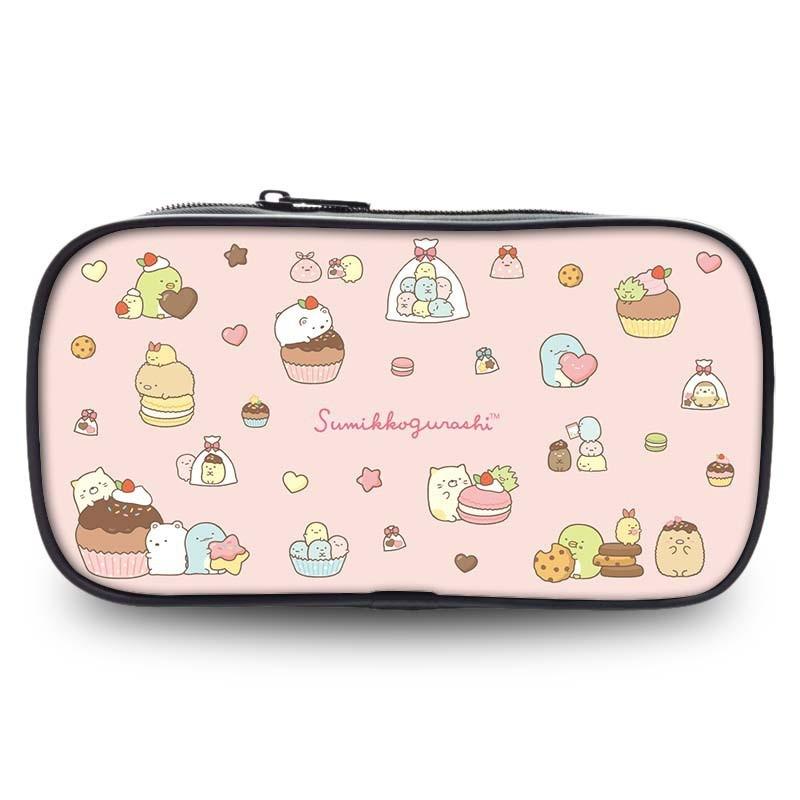 Söt pennställ från Sumikkogurashi i slitstarkt nylon för skol- och kontorsmaterial