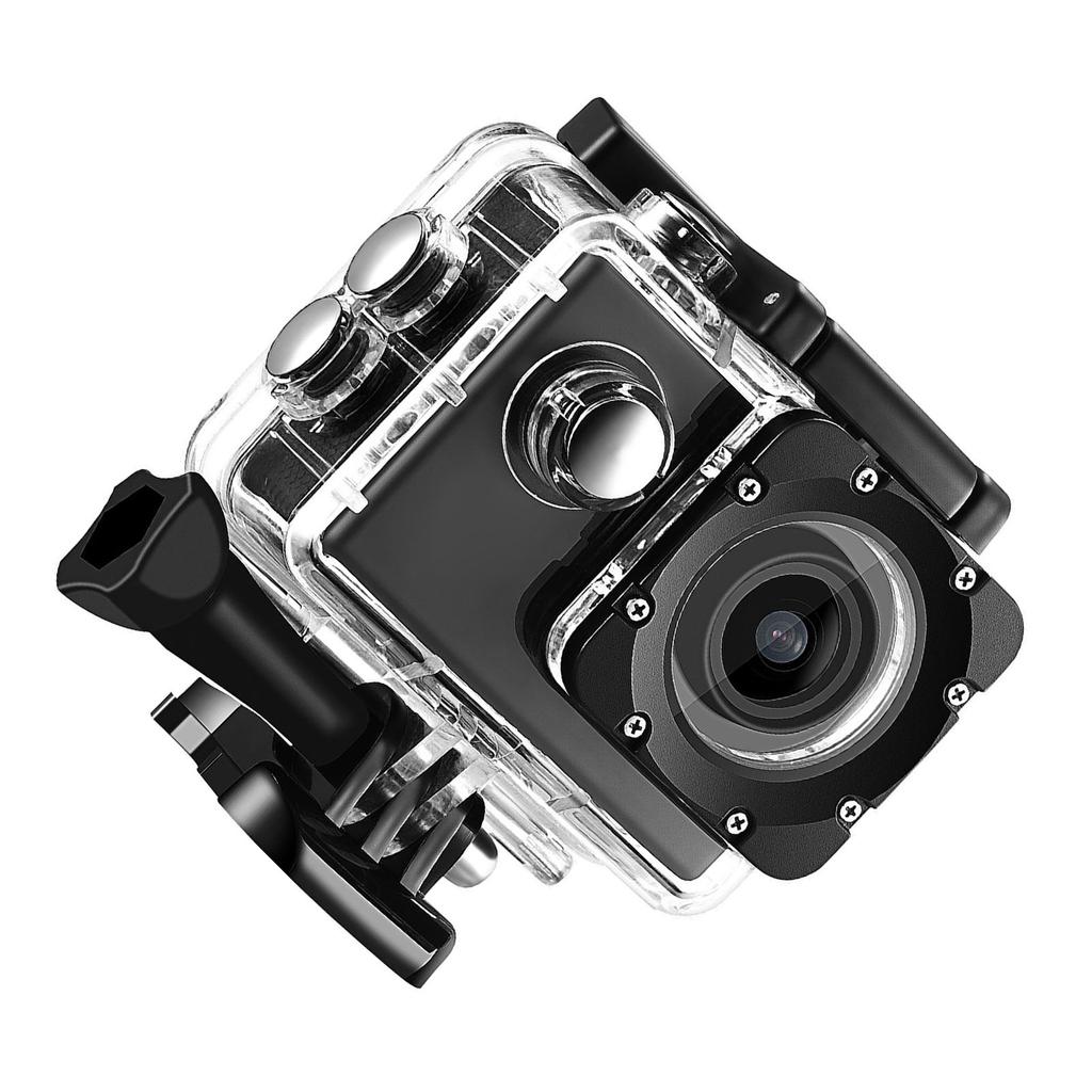 K1080HD 12MP Underwater Waterproof Video Camera Outdoor Bike Diving Sports Action Camera Black
